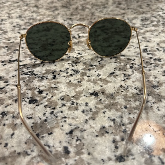 Ray-Ban Gold Frame Sunglasses with Dark Lenses main image 5